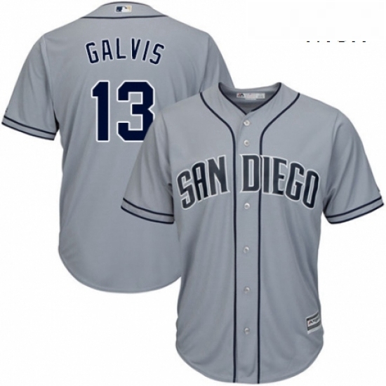 Mens Majestic San Diego Padres 13 Freddy Galvis Replica Grey Road Cool Base MLB Jersey Mens Majestic San Diego Padres 13 Freddy Galvis Replica Grey Road Cool Base MLB Jersey