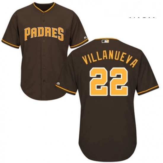 Mens Majestic San Diego Padres 22 Christian Villanueva Replica Brown Alternate Cool Base MLB Jersey Mens Majestic San Diego Padres 22 Christian Villanueva Replica Brown Alternate Cool Base MLB Jersey