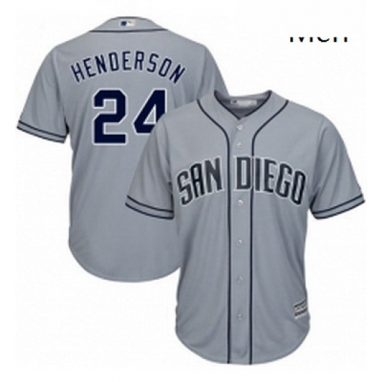 Mens Majestic San Diego Padres 24 Rickey Henderson Replica Grey Road Cool Base MLB Jersey Mens Majestic San Diego Padres 24 Rickey Henderson Replica Grey Road Cool Base MLB Jersey