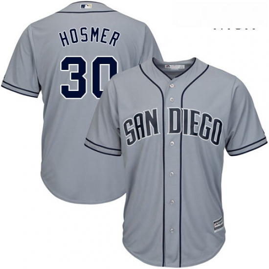 Mens Majestic San Diego Padres 30 Eric Hosmer Replica Grey Road Cool Base MLB Jersey Mens Majestic San Diego Padres 30 Eric Hosmer Replica Grey Road Cool Base MLB Jersey