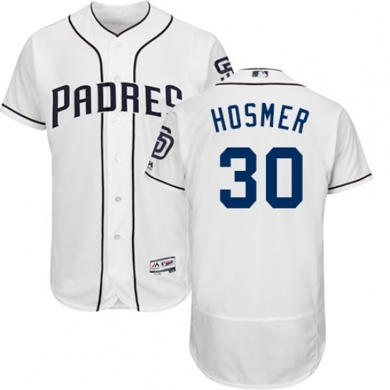 Mens Majestic San Diego Padres 30 Eric Hosmer White Home Flex Base Authentic Collection MLB Jersey Mens Majestic San Diego Padres 30 Eric Hosmer White Home Flex Base Authentic Collection MLB Jersey
