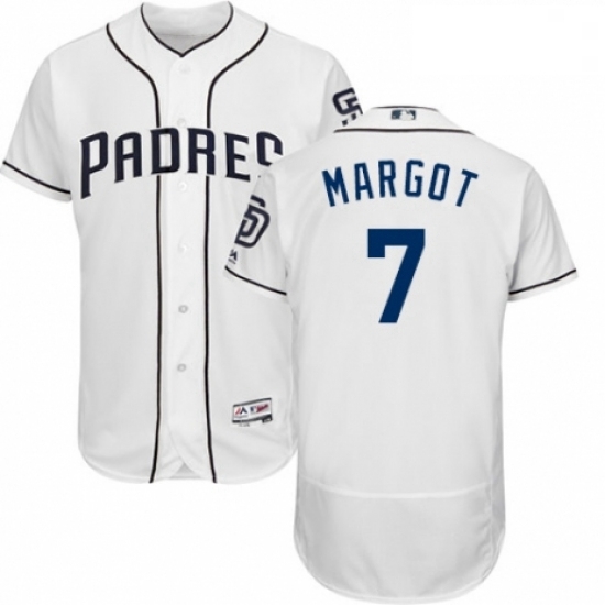 Mens Majestic San Diego Padres 7 Manuel Margot White Home Flex Base Authentic Collection MLB Jersey Mens Majestic San Diego Padres 7 Manuel Margot White Home Flex Base Authentic Collection MLB Jersey