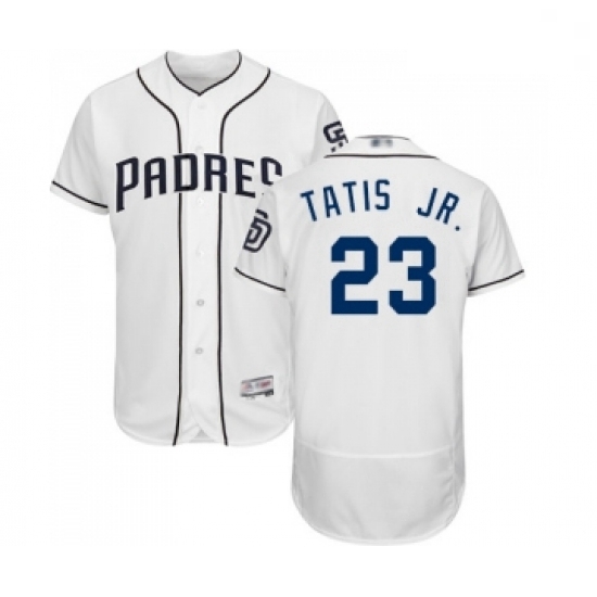 Mens San Diego Padres 23 Fernando Tatis Jr White Home Flex Base Authentic Collection Baseball Jersey Mens San Diego Padres 23 Fernando Tatis Jr White Home Flex Base Authentic Collection Baseball Jersey