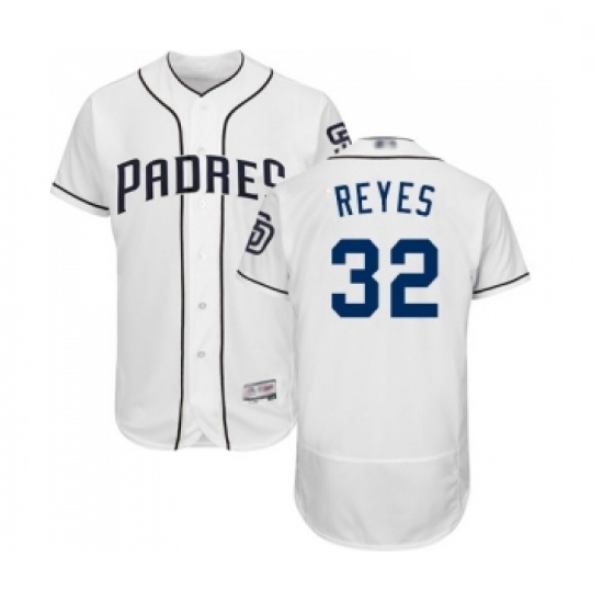 Mens San Diego Padres 32 Franmil Reyes White Home Flex Base Authentic Collection Baseball Jersey Mens San Diego Padres 32 Franmil Reyes White Home Flex Base Authentic Collection Baseball Jersey