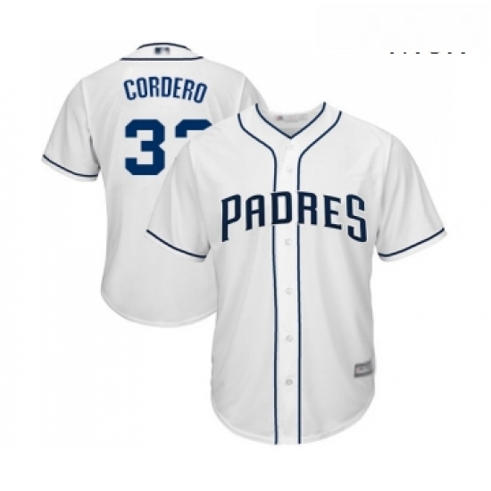 Mens San Diego Padres 33 Franchy Cordero Replica White Home Cool Base Baseball Jersey Mens San Diego Padres 33 Franchy Cordero Replica White Home Cool Base Baseball Jersey