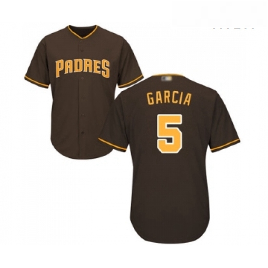 Mens San Diego Padres 5 Greg Garcia Replica Brown Alternate Cool Base Baseball Jersey Mens San Diego Padres 5 Greg Garcia Replica Brown Alternate Cool Base Baseball Jersey