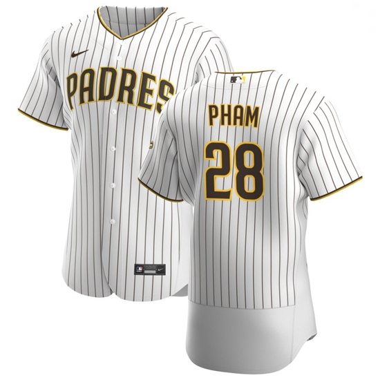 San Diego Padres 28 Tommy Pham Men Nike White Brown Home 2020 Authentic Player Jersey San Diego Padres 28 Tommy Pham Men Nike White Brown Home 2020 Authentic Player Jersey