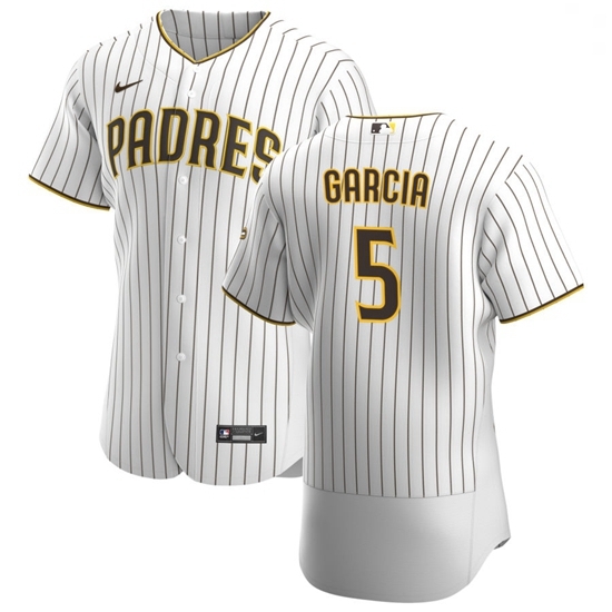 San Diego Padres 5 Greg Garcia Men Nike White Brown Home 2020 Authentic Player Jersey San Diego Padres 5 Greg Garcia Men Nike White Brown Home 2020 Authentic Player Jersey