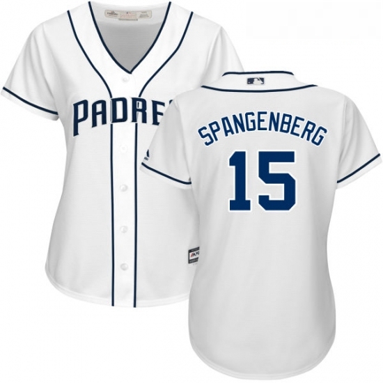Womens Majestic San Diego Padres 15 Cory Spangenberg Replica White Home Cool Base MLB Jersey Womens Majestic San Diego Padres 15 Cory Spangenberg Replica White Home Cool Base MLB Jersey