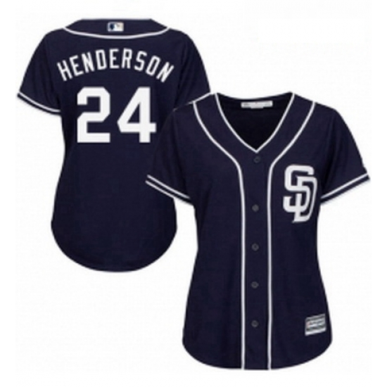 Womens Majestic San Diego Padres 24 Rickey Henderson Replica Navy Blue Alternate 1 Cool Base MLB Jersey Womens Majestic San Diego Padres 24 Rickey Henderson Replica Navy Blue Alternate 1 Cool Base MLB Jersey