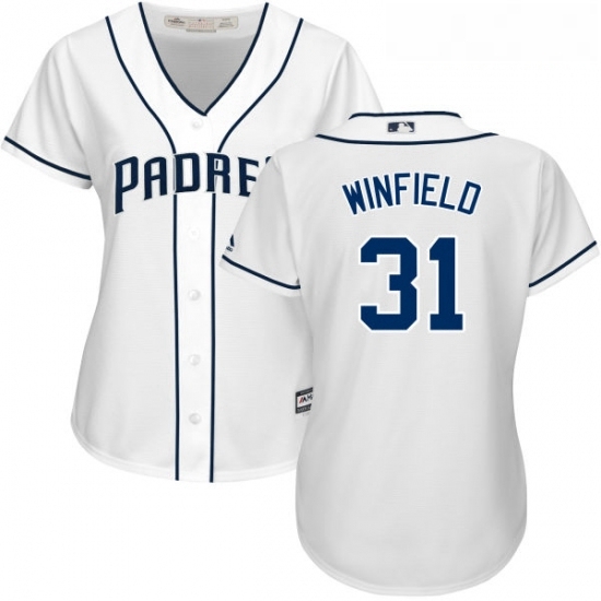 Womens Majestic San Diego Padres 31 Dave Winfield Replica White Home Cool Base MLB Jersey Womens Majestic San Diego Padres 31 Dave Winfield Replica White Home Cool Base MLB Jersey