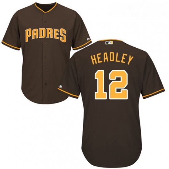 Youth Majestic San Diego Padres 12 Chase Headley Replica Brown Alternate Cool Base MLB Jersey Youth Majestic San Diego Padres 12 Chase Headley Replica Brown Alternate Cool Base MLB Jersey