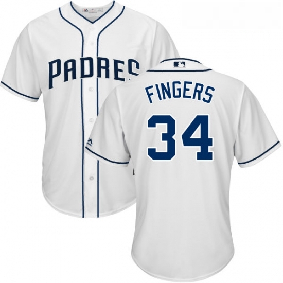 Youth Majestic San Diego Padres 34 Rollie Fingers Replica White Home Cool Base MLB Jersey Youth Majestic San Diego Padres 34 Rollie Fingers Replica White Home Cool Base MLB Jersey