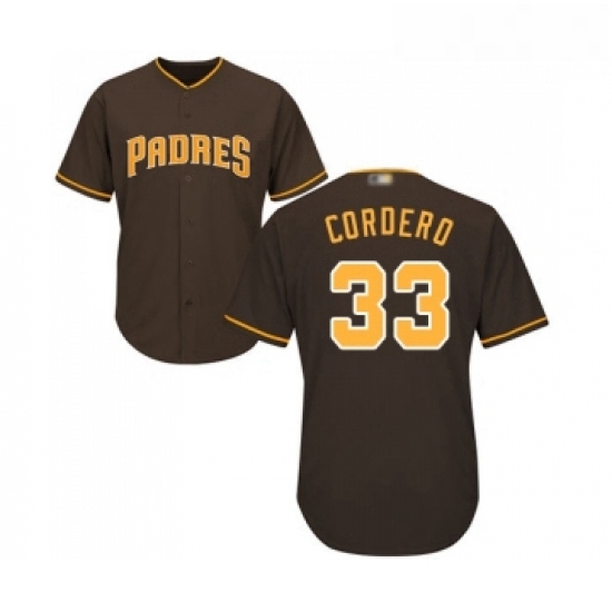 Youth San Diego Padres 33 Franchy Cordero Replica Brown Alternate Cool Base Baseball Jersey Youth San Diego Padres 33 Franchy Cordero Replica Brown Alternate Cool Base Baseball Jersey