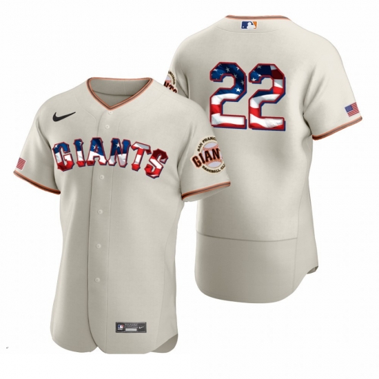 Men San Francisco Giants 22 Will Clark Men Nike Cream Fluttering USA Flag Limited Edition Flex Base MLB Jersey Men San Francisco Giants 22 Will Clark Men Nike Cream Fluttering USA Flag Limited Edition Flex Base MLB Jersey