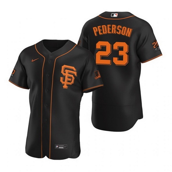 Men San Francisco Giants 23 Joc Pederson Black Flex Base Stitched jersey Men San Francisco Giants 23 Joc Pederson Black Flex Base Stitched jersey
