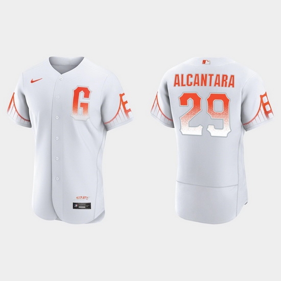 Men San Francisco Giants 29 Arismendy Alcantara Men 2021 City Connect Authentic White Jersey Men San Francisco Giants 29 Arismendy Alcantara Men 2021 City Connect Authentic White Jersey