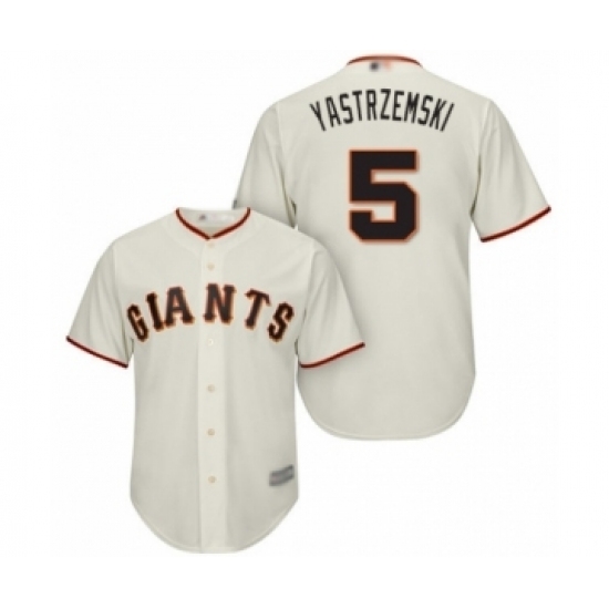 Men San Francisco Giants #5 Mike Yastrzemski Authentic Cream Home Cool Base Baseball Player Jersey Men San Francisco Giants #5 Mike Yastrzemski Authentic Cream Home Cool Base Baseball Player Jersey