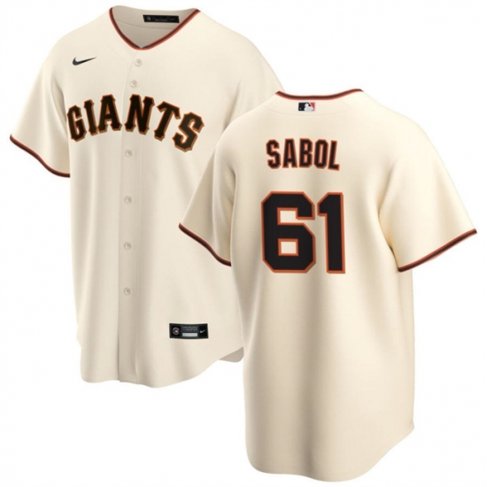 Men San Francisco Giants 61 Blake Sabol Cream Cool Base Stitched Baseball Jersey Men San Francisco Giants 61 Blake Sabol Cream Cool Base Stitched Baseball Jersey
