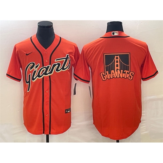 Men San Francisco Giants Orange Team Big Logo Cool Base Stitched Baseball JerseyS Men San Francisco Giants Orange Team Big Logo Cool Base Stitched Baseball JerseyS