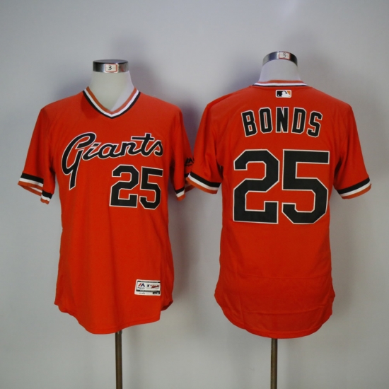 Men's 2018 San Francisco Giants #25 Barry Bonds Stitched Orange MLB Jersey Men's 2018 San Francisco Giants #25 Barry Bonds Stitched Orange MLB Jersey