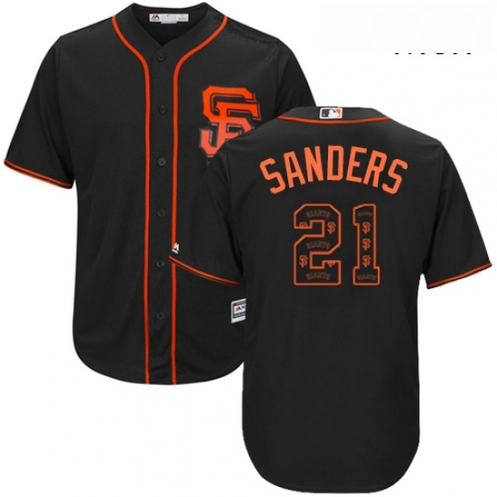 Mens Majestic San Francisco Giants 21 Deion Sanders Authentic Black Team Logo Fashion Cool Base MLB Jersey Mens Majestic San Francisco Giants 21 Deion Sanders Authentic Black Team Logo Fashion Cool Base MLB Jersey