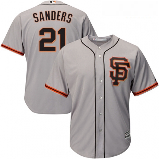 Mens Majestic San Francisco Giants 21 Deion Sanders Replica Grey Road 2 Cool Base MLB Jersey Mens Majestic San Francisco Giants 21 Deion Sanders Replica Grey Road 2 Cool Base MLB Jersey