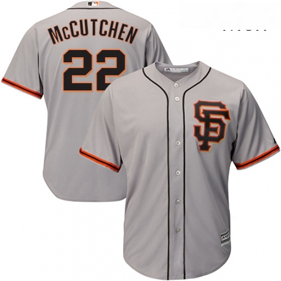Mens Majestic San Francisco Giants 22 Andrew McCutchen Replica Grey Road 2 Cool Base MLB Jersey Mens Majestic San Francisco Giants 22 Andrew McCutchen Replica Grey Road 2 Cool Base MLB Jersey
