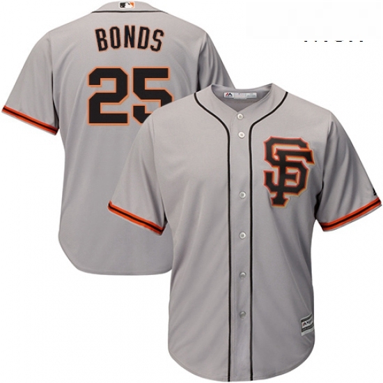 Mens Majestic San Francisco Giants 25 Barry Bonds Replica Grey Road 2 Cool Base MLB Jersey Mens Majestic San Francisco Giants 25 Barry Bonds Replica Grey Road 2 Cool Base MLB Jersey
