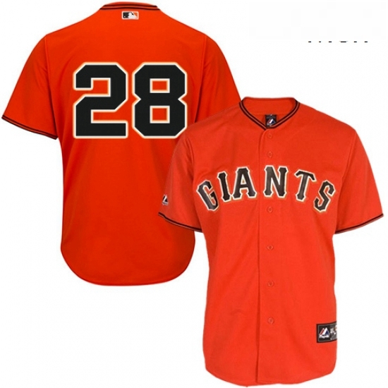 Mens Majestic San Francisco Giants 28 Buster Posey Authentic Orange Old Style MLB Jersey Mens Majestic San Francisco Giants 28 Buster Posey Authentic Orange Old Style MLB Jersey