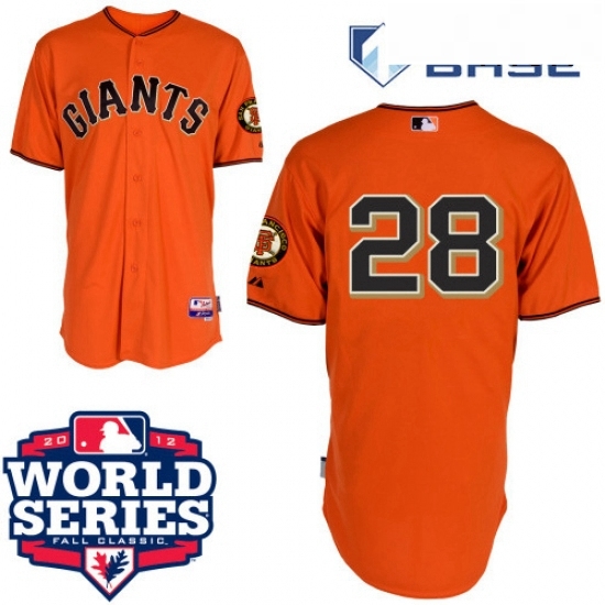 Mens Majestic San Francisco Giants 28 Buster Posey Replica Orange Cool Base 2012 World Series Patch MLB Jersey Mens Majestic San Francisco Giants 28 Buster Posey Replica Orange Cool Base 2012 World Series Patch MLB Jersey