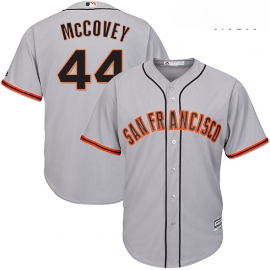 Mens Majestic San Francisco Giants 44 Willie McCovey Replica Grey Road Cool Base MLB Jersey Mens Majestic San Francisco Giants 44 Willie McCovey Replica Grey Road Cool Base MLB Jersey