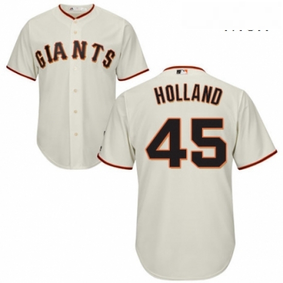Mens Majestic San Francisco Giants 45 Derek Holland Replica Cream Home Cool Base MLB Jersey Mens Majestic San Francisco Giants 45 Derek Holland Replica Cream Home Cool Base MLB Jersey