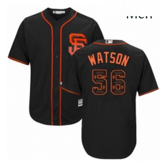 Mens Majestic San Francisco Giants 56 Tony Watson Authentic Black Team Logo Fashion Cool Base MLB Jersey Mens Majestic San Francisco Giants 56 Tony Watson Authentic Black Team Logo Fashion Cool Base MLB Jersey