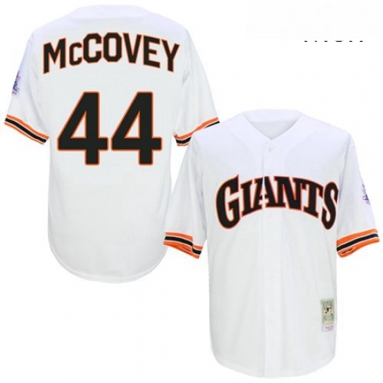 Mens Mitchell and Ness San Francisco Giants 44 Willie McCovey Replica White 1989 Throwback MLB Jersey Mens Mitchell and Ness San Francisco Giants 44 Willie McCovey Replica White 1989 Throwback MLB Jersey