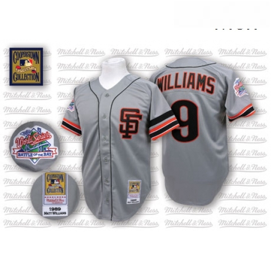 Mens Mitchell and Ness San Francisco Giants 9 Matt Williams Authentic Grey Throwback MLB Jersey Mens Mitchell and Ness San Francisco Giants 9 Matt Williams Authentic Grey Throwback MLB Jersey