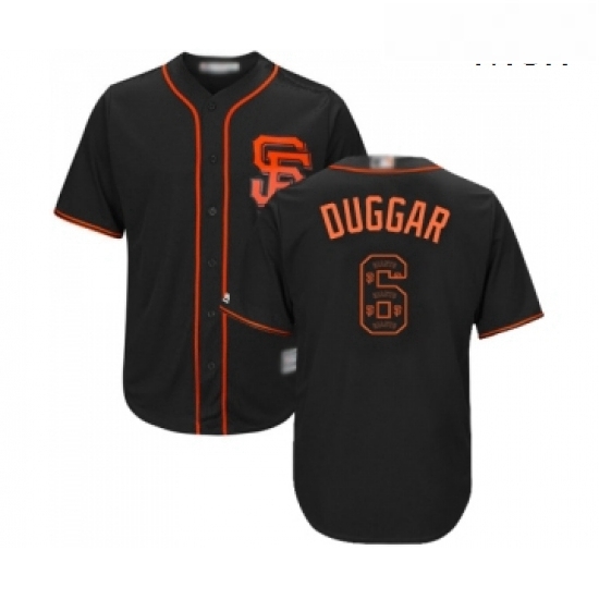 Mens San Francisco Giants 6 Steven Duggar Authentic Black Team Logo Fashion Cool Base Baseball Jersey Mens San Francisco Giants 6 Steven Duggar Authentic Black Team Logo Fashion Cool Base Baseball Jersey