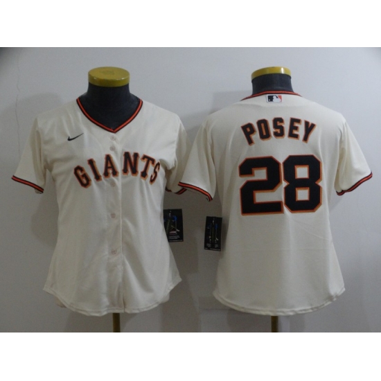 Women San Francisco Giants #28 Buster Posey Nike White 2021 City Connect Replica Player Jersey Women San Francisco Giants #28 Buster Posey Nike White 2021 City Connect Replica Player Jersey