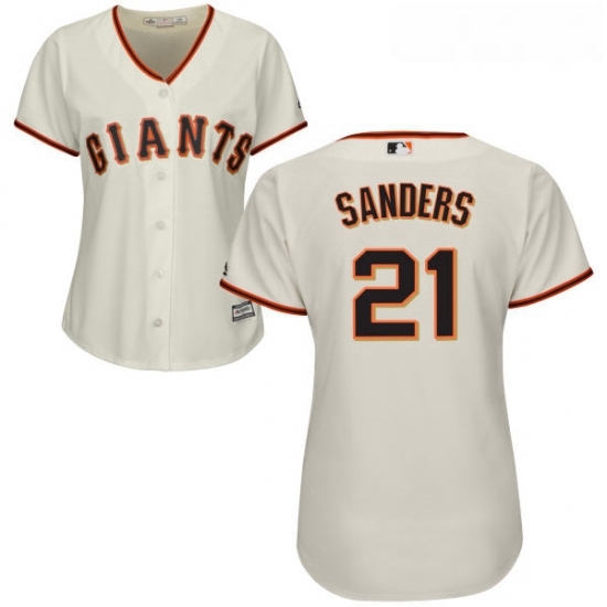 Womens Majestic San Francisco Giants 21 Deion Sanders Authentic Cream Home Cool Base MLB Jersey Womens Majestic San Francisco Giants 21 Deion Sanders Authentic Cream Home Cool Base MLB Jersey