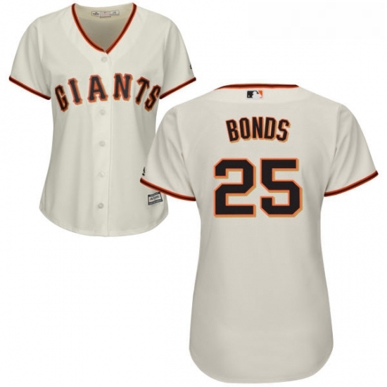 Womens Majestic San Francisco Giants 25 Barry Bonds Replica Cream Home Cool Base MLB Jersey Womens Majestic San Francisco Giants 25 Barry Bonds Replica Cream Home Cool Base MLB Jersey
