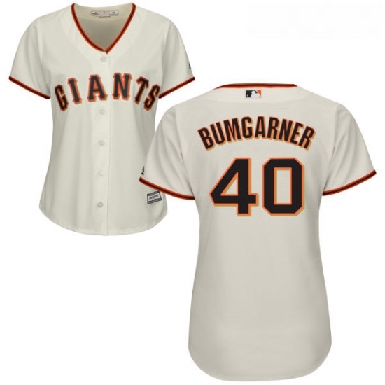 Womens Majestic San Francisco Giants 40 Madison Bumgarner Replica Cream Home Cool Base MLB Jersey Womens Majestic San Francisco Giants 40 Madison Bumgarner Replica Cream Home Cool Base MLB Jersey