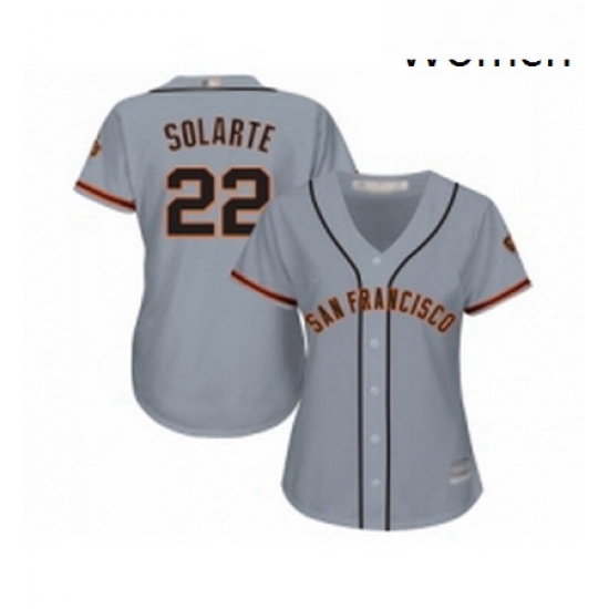 Womens San Francisco Giants 22 Yangervis Solarte Replica Grey Road Cool Base Baseball Jersey Womens San Francisco Giants 22 Yangervis Solarte Replica Grey Road Cool Base Baseball Jersey