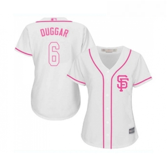 Womens San Francisco Giants 6 Steven Duggar Replica White Fashion Cool Base Baseball Jersey Womens San Francisco Giants 6 Steven Duggar Replica White Fashion Cool Base Baseball Jersey