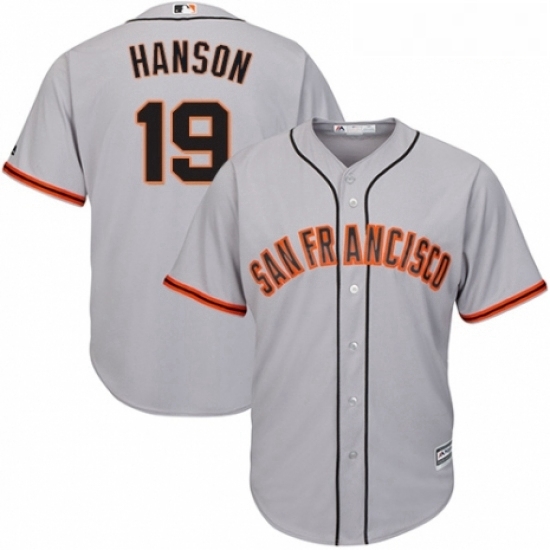 Youth Majestic San Francisco Giants 19 Alen Hanson Authentic Grey Road Cool Base MLB Jersey Youth Majestic San Francisco Giants 19 Alen Hanson Authentic Grey Road Cool Base MLB Jersey