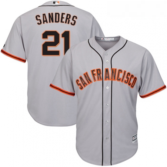 Youth Majestic San Francisco Giants 21 Deion Sanders Replica Grey Road Cool Base MLB Jersey Youth Majestic San Francisco Giants 21 Deion Sanders Replica Grey Road Cool Base MLB Jersey