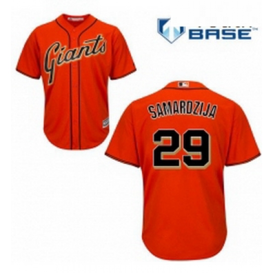 Youth Majestic San Francisco Giants 29 Jeff Samardzija Replica Orange Alternate Cool Base MLB Jersey Youth Majestic San Francisco Giants 29 Jeff Samardzija Replica Orange Alternate Cool Base MLB Jersey