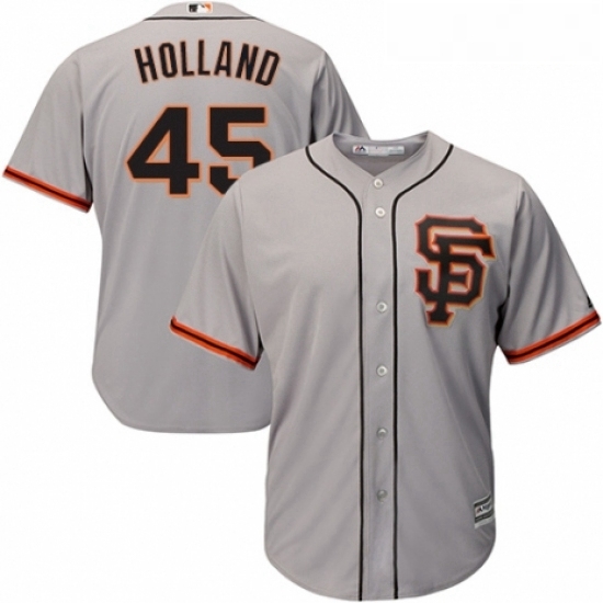Youth Majestic San Francisco Giants 45 Derek Holland Replica Grey Road 2 Cool Base MLB Jersey Youth Majestic San Francisco Giants 45 Derek Holland Replica Grey Road 2 Cool Base MLB Jersey