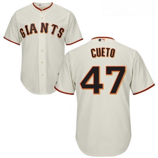 Youth Majestic San Francisco Giants 47 Johnny Cueto Replica Cream Home Cool Base MLB Jersey Youth Majestic San Francisco Giants 47 Johnny Cueto Replica Cream Home Cool Base MLB Jersey