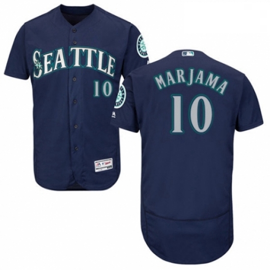 Mens Majestic Seattle Mariners 10 Mike Marjama Navy Blue Alternate Flex Base Authentic Collection MLB Jersey Mens Majestic Seattle Mariners 10 Mike Marjama Navy Blue Alternate Flex Base Authentic Collection MLB Jersey