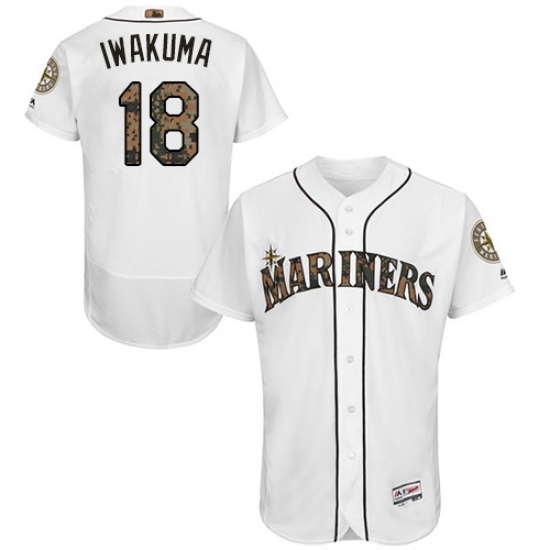 Mens Majestic Seattle Mariners 18 Hisashi Iwakuma Authentic White 2016 Memorial Day Fashion Flex Base Jerseys Mens Majestic Seattle Mariners 18 Hisashi Iwakuma Authentic White 2016 Memorial Day Fashion Flex Base Jerseys